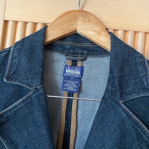 Vintage y2k denim blazer jacket dark wash - Picture 7 of 7